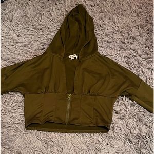 Green V-Cut Corset Top/Jacket